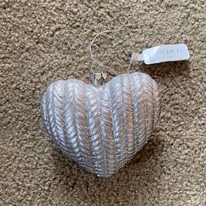 Silver Heart Ornament Demdaco